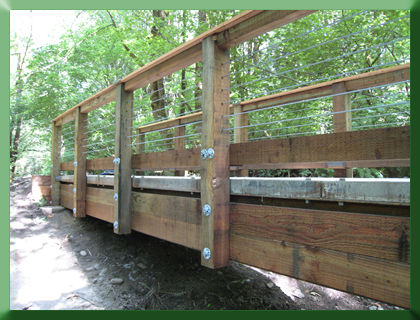 Tiger Mountain Bridge with Cable Railing. Photo Aaron Nelson
